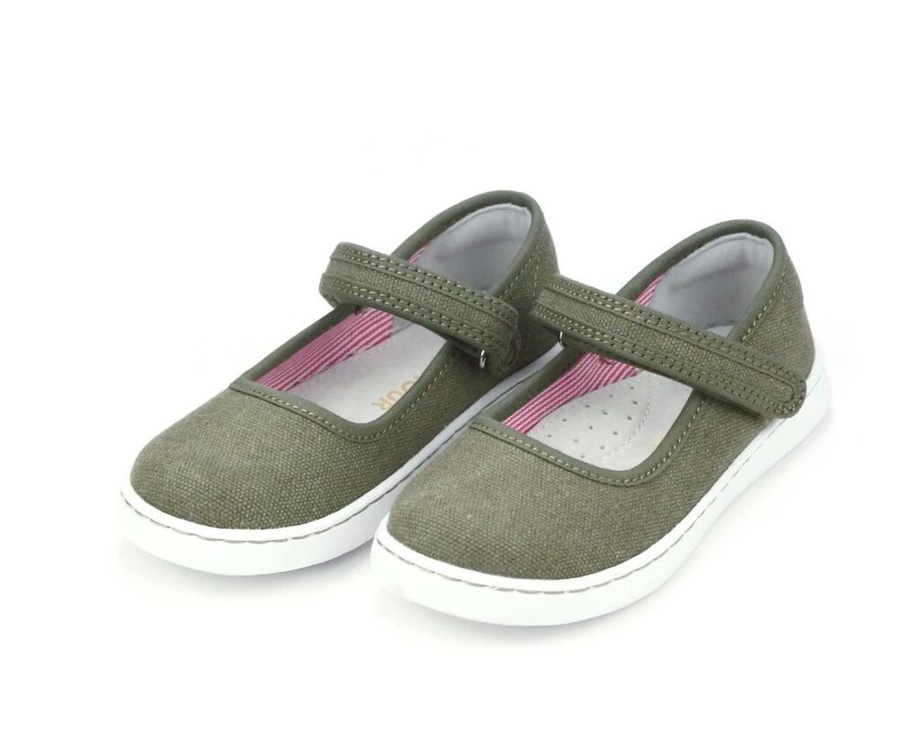 L’AMOUR Jenna Canvas Mary Jane, Moss